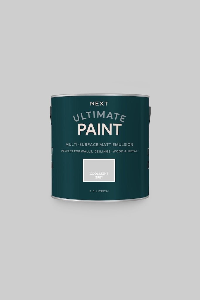 T82891 - Next - Next Ultimate Multi Surface Matt Emulsion Paint - Cool Light Grey 2.5L - Decor Warehouse