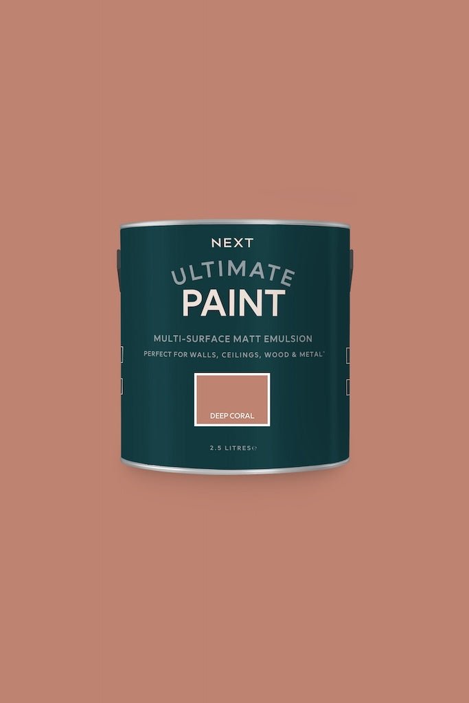 U37088 - Next - Next Ultimate Multi Surface Matt Emulsion Paint - Deep Coral 2.5L - Decor Warehouse