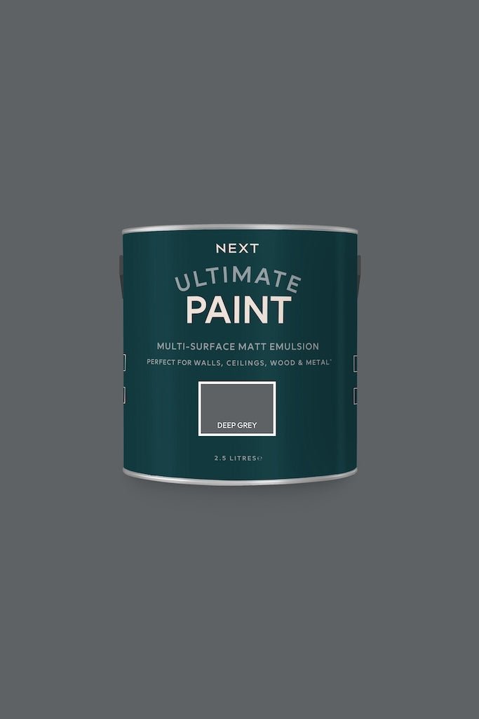 T82896 - Next - Next Ultimate Multi Surface Matt Emulsion Paint - Deep Grey 2.5L - Decor Warehouse