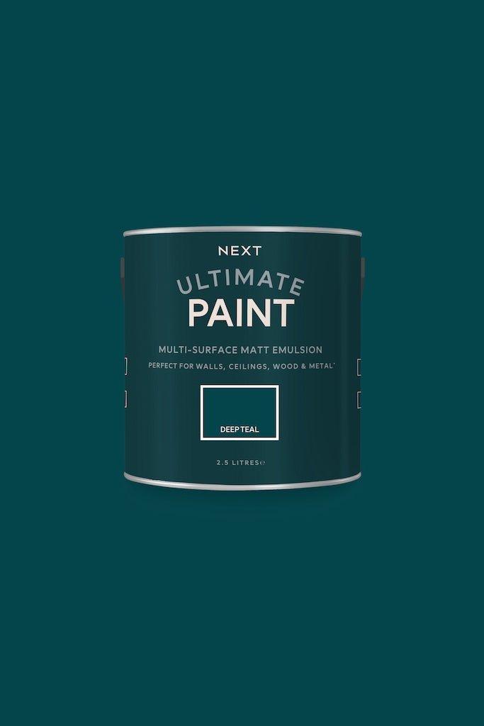 U37103 - Next - Next Ultimate Multi Surface Matt Emulsion Paint - Deep Teal 2.5L - Decor Warehouse