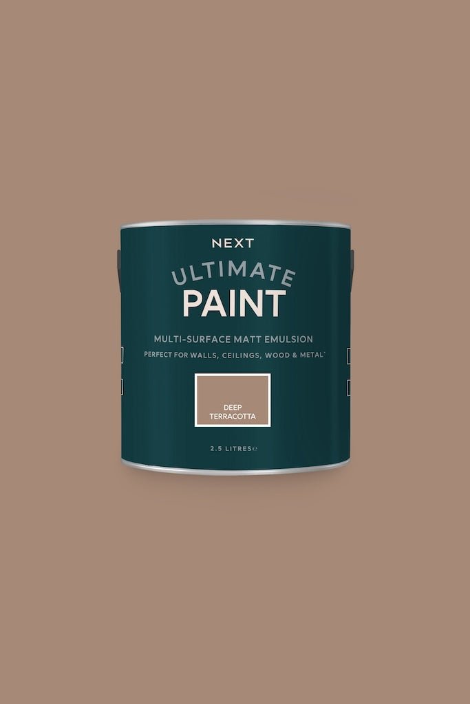 U37089 - Next - Next Ultimate Multi Surface Matt Emulsion Paint - Deep Terracotta 2.5L - Decor Warehouse