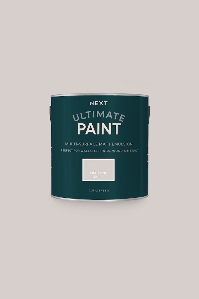 T82906 - Next - Next Ultimate Multi Surface Matt Emulsion Paint - Light Pink Taupe 2.5L - Decor Warehouse