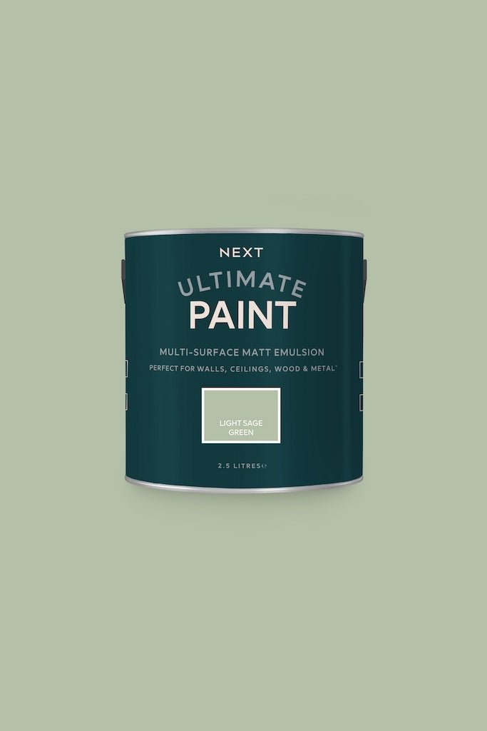 U37093 - Next - Next Ultimate Multi Surface Matt Emulsion Paint - Light Sage Green 2.5L - Decor Warehouse