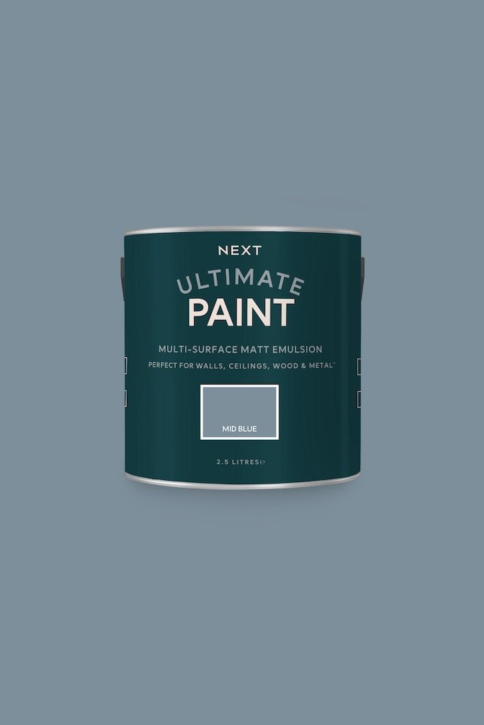 U37106 - Next - Next Ultimate Multi Surface Matt Emulsion Paint - Mid Blue 2.5L - Decor Warehouse