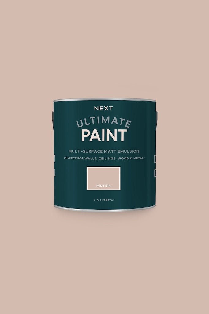 U37111 - Next - Next Ultimate Multi Surface Matt Emulsion Paint - Mid Pink 2.5L - Decor Warehouse