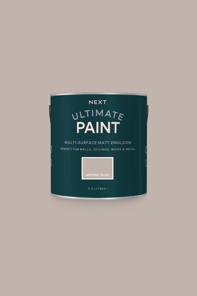 T82907 - Next - Next Ultimate Multi Surface Matt Emulsion Paint - Mid Pink Taupe 2.5L - Decor Warehouse