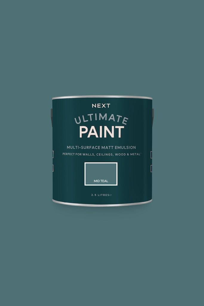 U37102 - Next - Next Ultimate Multi Surface Matt Emulsion Paint - Mid Teal 2.5L - Decor Warehouse