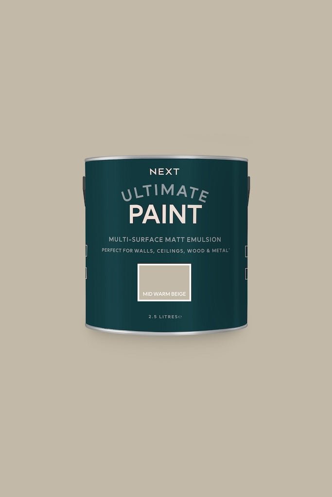 T82901 - Next - Next Ultimate Multi Surface Matt Emulsion Paint - Mid Warm Beige 2.5L - Decor Warehouse