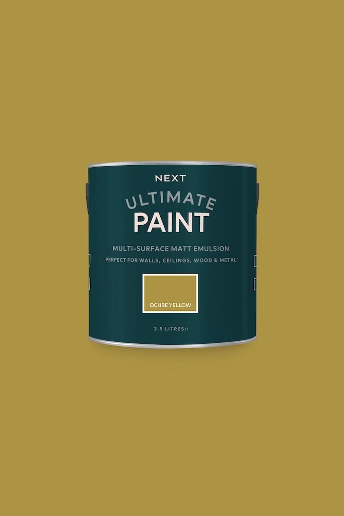 U37090 - Next - Next Ultimate Multi Surface Matt Emulsion Paint - Ochre Yellow 2.5L - Decor Warehouse