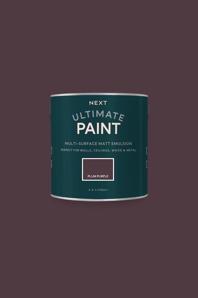 U37092 - Next - Next Ultimate Multi Surface Matt Emulsion Paint - Plum Purple 2.5L - Decor Warehouse