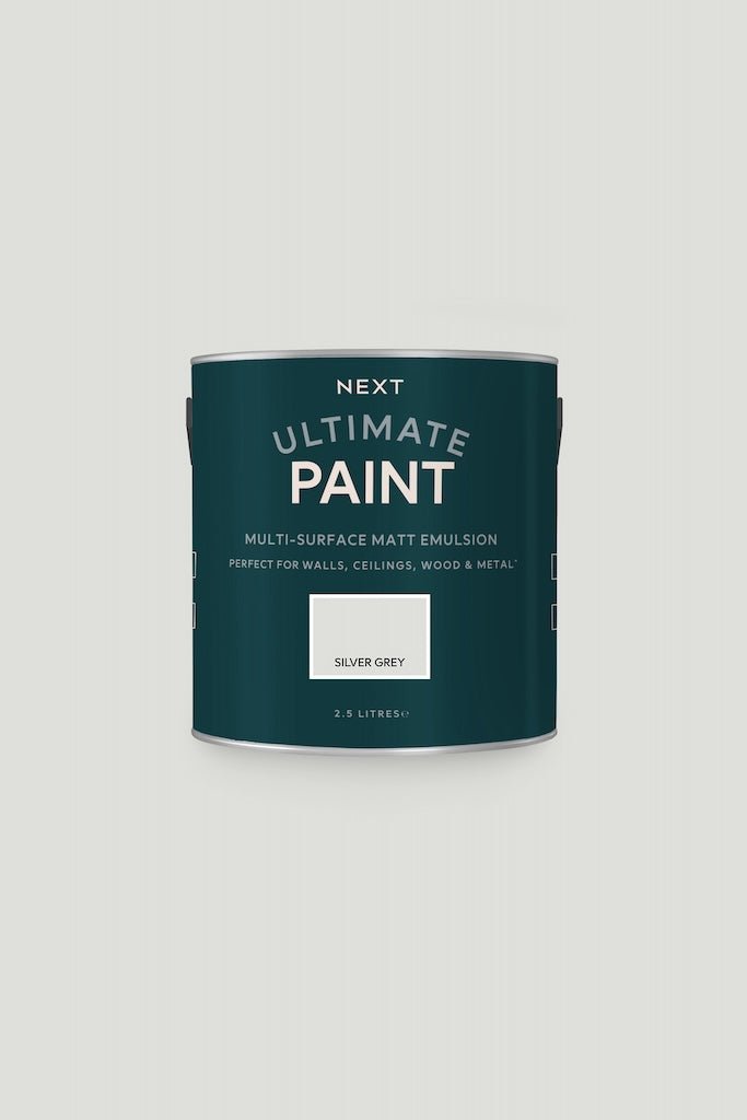 T82889 - Next - Next Ultimate Multi Surface Matt Emulsion Paint - Silver Grey 2.5L - Decor Warehouse