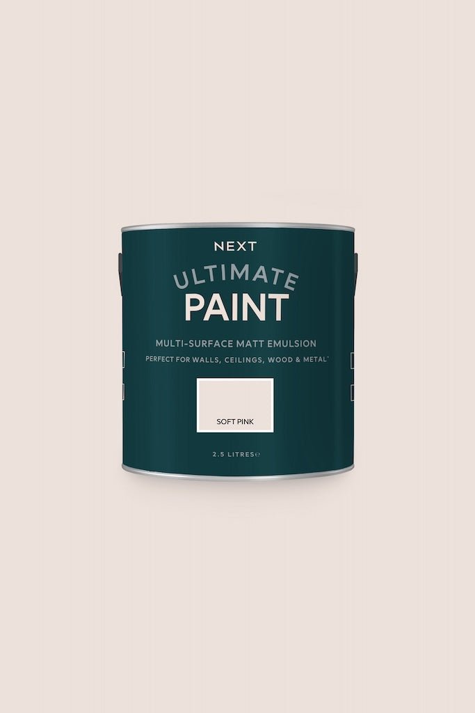 T82910 - Next - Next Ultimate Multi Surface Matt Emulsion Paint - Soft Pink 2.5L - Decor Warehouse