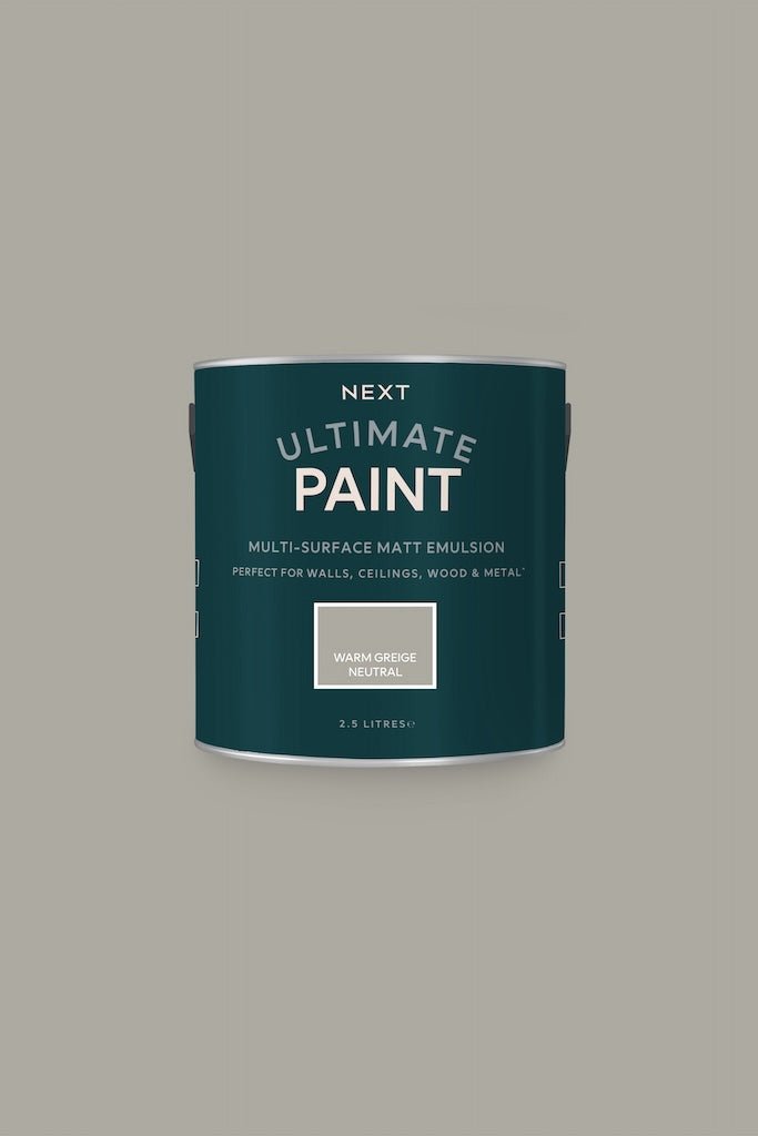 T82905 - Next - Next Ultimate Multi Surface Matt Emulsion Paint - Warm Greige Neutral 2.5L - Decor Warehouse