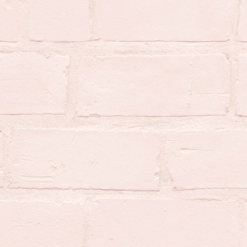 WM-046-Woodchip & Magnolia-Painted Blush Brick Wallpaper-Decor Warehouse