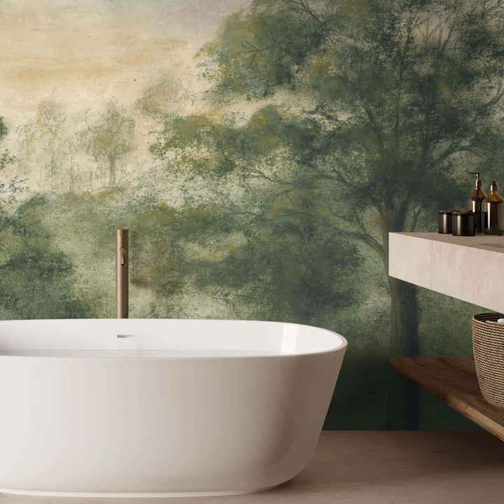 WM-430-01RM-Woodchip & Magnolia-Quarlton Forest Green Wall Mural by Woodchip & Magnolia-Decor Warehouse