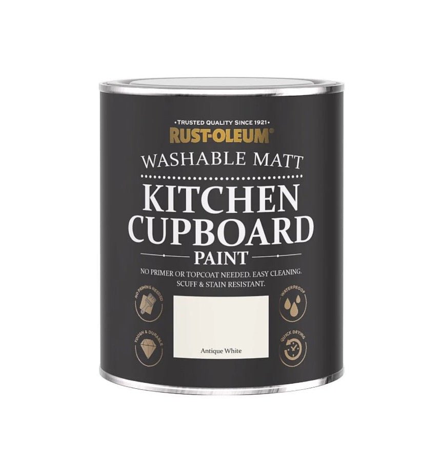 CHA301 - Rust - Oleum - Rust - Oleum Kitchen Cupboard Paint Antique White 750ml - Decor Warehouse