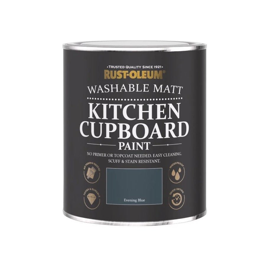 CHA306 - Rust - Oleum - Rust - Oleum Kitchen Cupboard Paint Evening Blue 750ml - Decor Warehouse