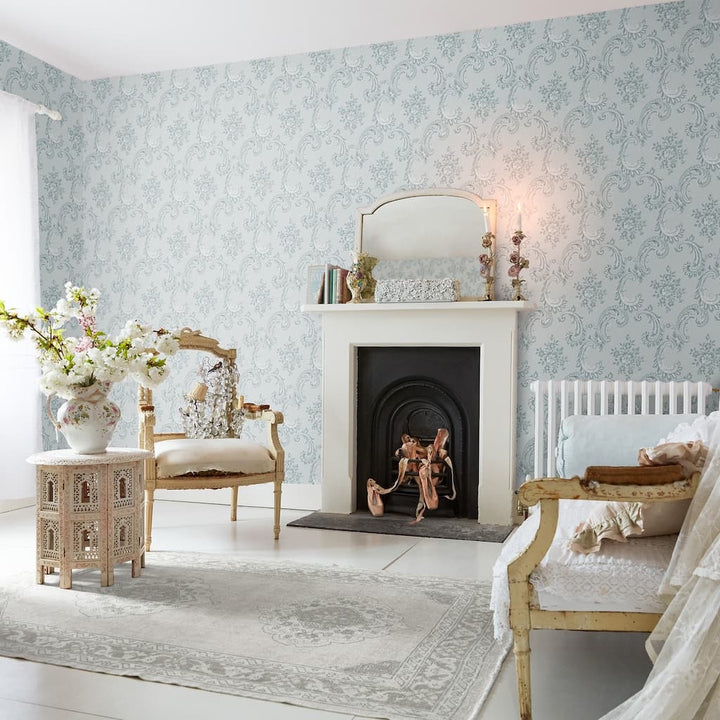 125114 - Shabby Chic by Rachel Ashwell - Shabby Chic by Rachel Ashwell Boudoir Beauty Blue wallpaper - Decor Warehouse