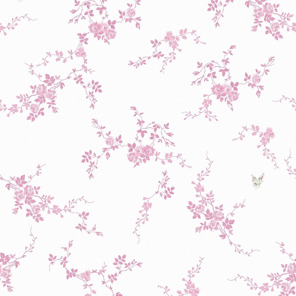 125107 - Shabby Chic by Rachel Ashwell - Shabby Chic by Rachel Ashwell Butterflies Pink Wallpaper - Decor Warehouse