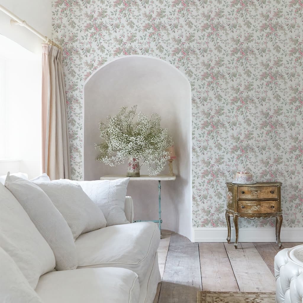 125125 - Shabby Chic by Rachel Ashwell - Shabby Chic by Rachel Ashwell Chelsea Fresh White wallpaper - Decor Warehouse