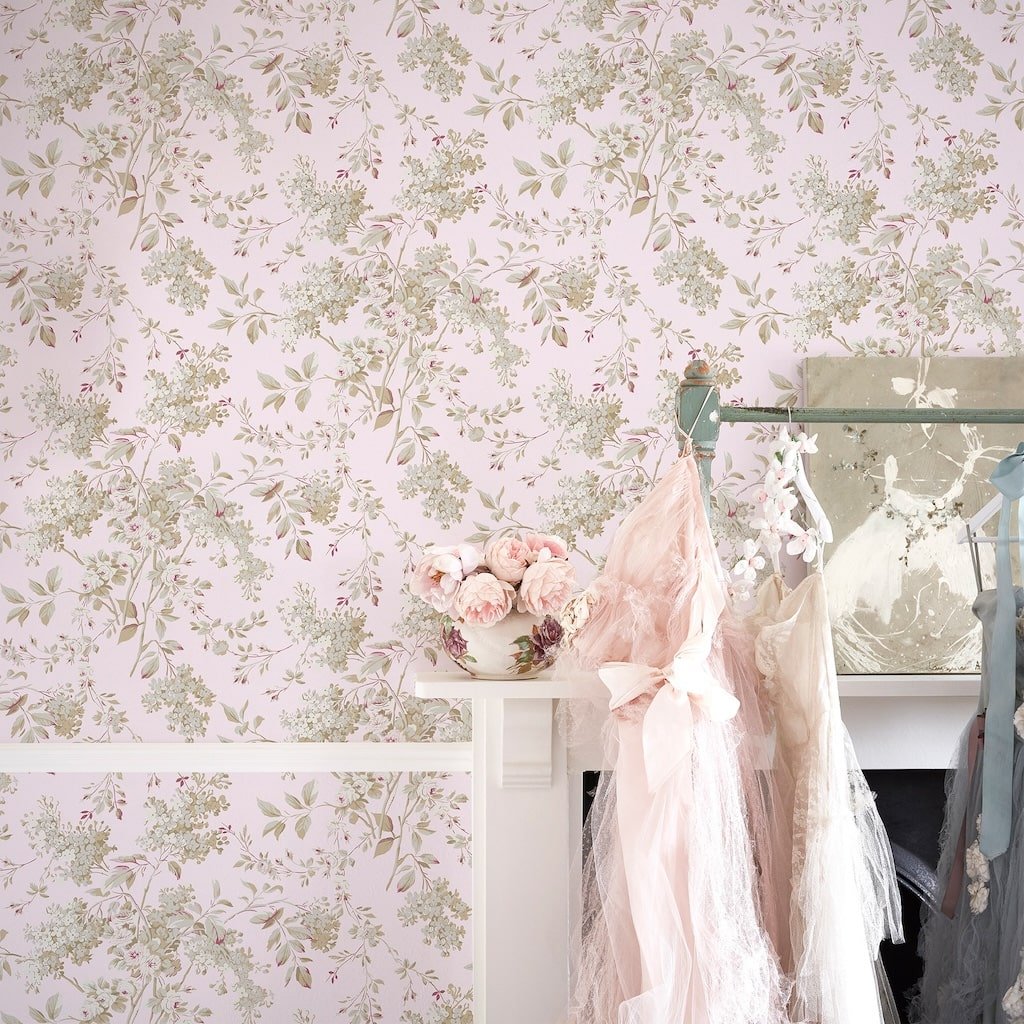 125124 - Shabby Chic by Rachel Ashwell - Shabby Chic by Rachel Ashwell Chelsea Pink wallpaper - Decor Warehouse