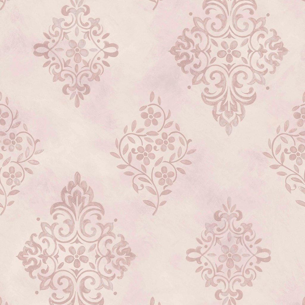 125136 - Shabby Chic by Rachel Ashwell - Shabby Chic by Rachel Ashwell Diamond Motif Pink Wallpaper - Decor Warehouse