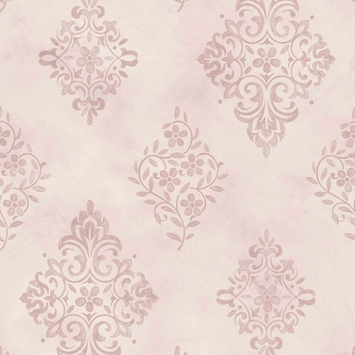 125136 - Shabby Chic by Rachel Ashwell - Shabby Chic by Rachel Ashwell Diamond Motif Pink Wallpaper - Decor Warehouse