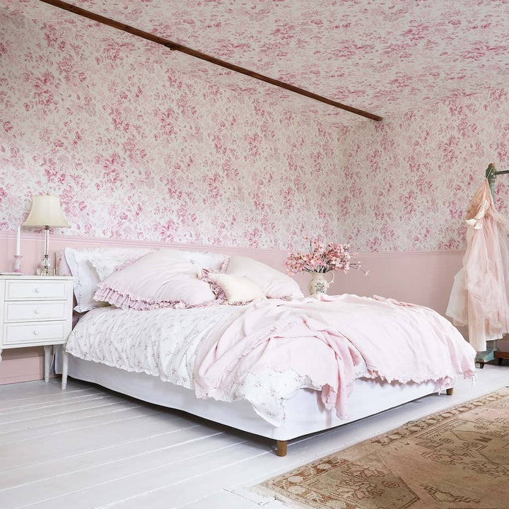 125110 - Shabby Chic by Rachel Ashwell - Shabby Chic by Rachel Ashwell Romantic Rose Pink Wallpaper - Decor Warehouse