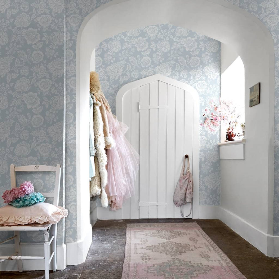 125141 - Shabby Chic by Rachel Ashwell - Shabby Chic by Rachel Ashwell Stipple Blue Wallpaper - Decor Warehouse