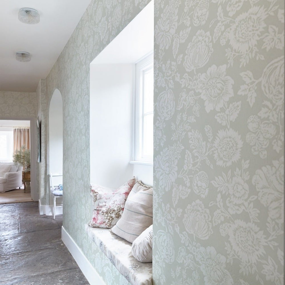 125138 - Shabby Chic by Rachel Ashwell - Shabby Chic by Rachel Ashwell Stipple Sage Wallpaper - Decor Warehouse