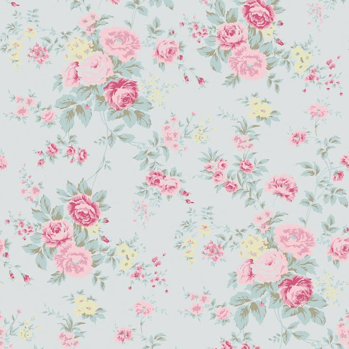 125133 - Shabby Chic by Rachel Ashwell - Shabby Chic by Rachel Ashwell Wild Flower Blue Wallpaper - Decor Warehouse