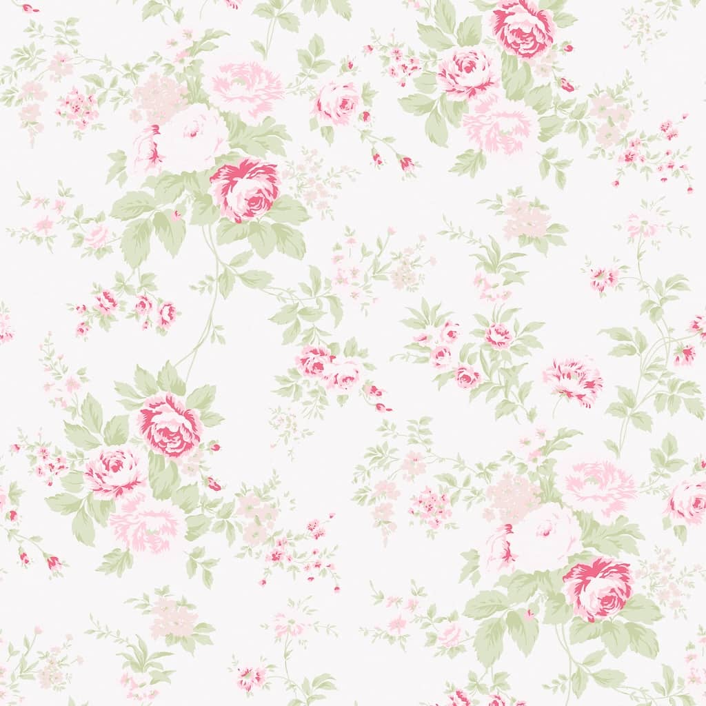 125132 - Shabby Chic by Rachel Ashwell - Shabby Chic by Rachel Ashwell Wild Flower Pink Wallpaper - Decor Warehouse