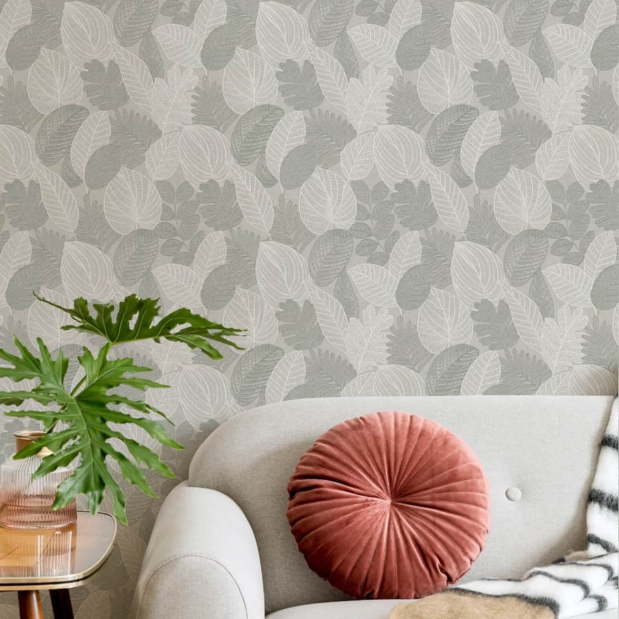 124996 - Superfresco Easy - Superfresco Easy Crafted Leaves Natural Wallpaper - Decor Warehouse