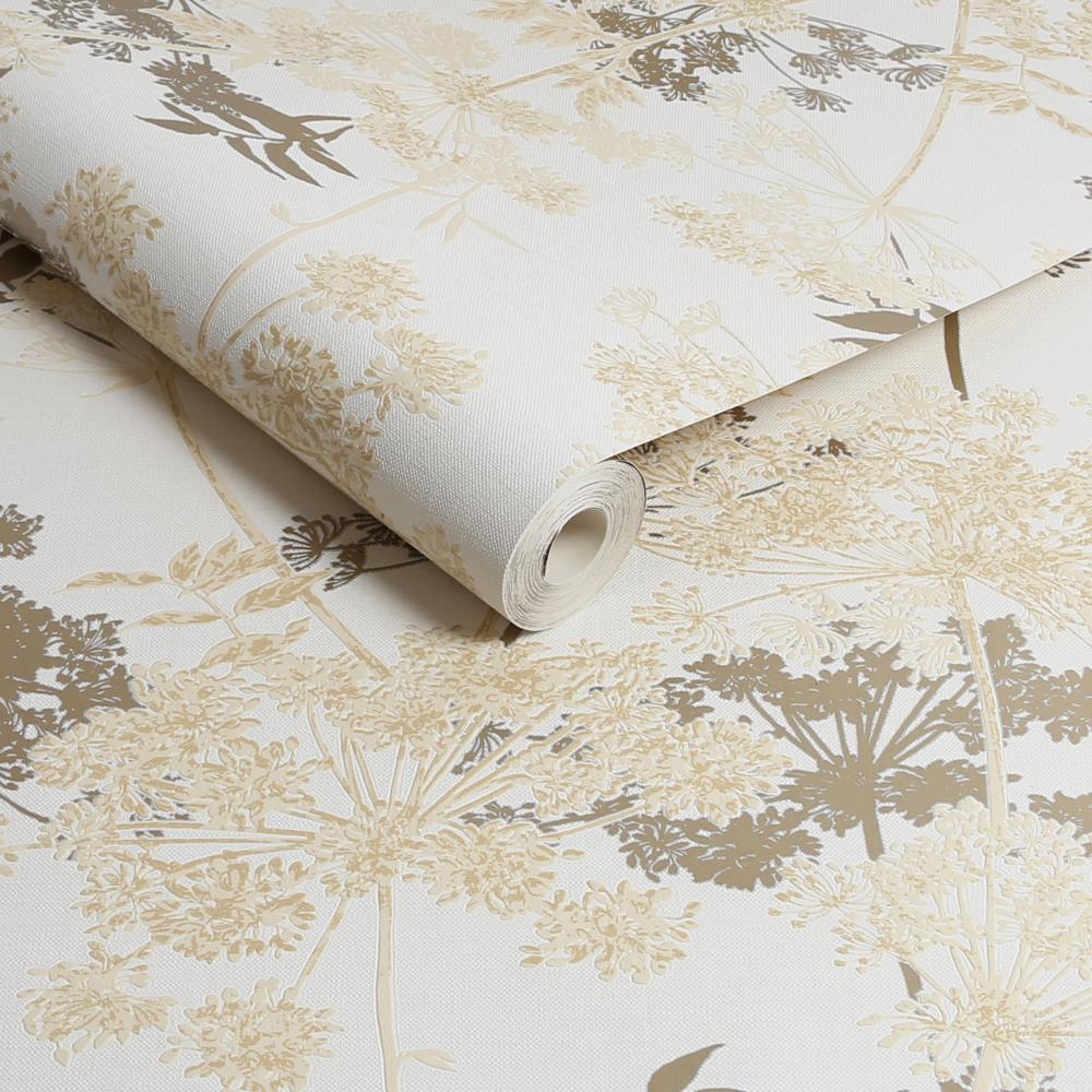 128157 - Superfresco - Superfresco Meadow Cream Botanical Wallpaper - Decor Warehouse