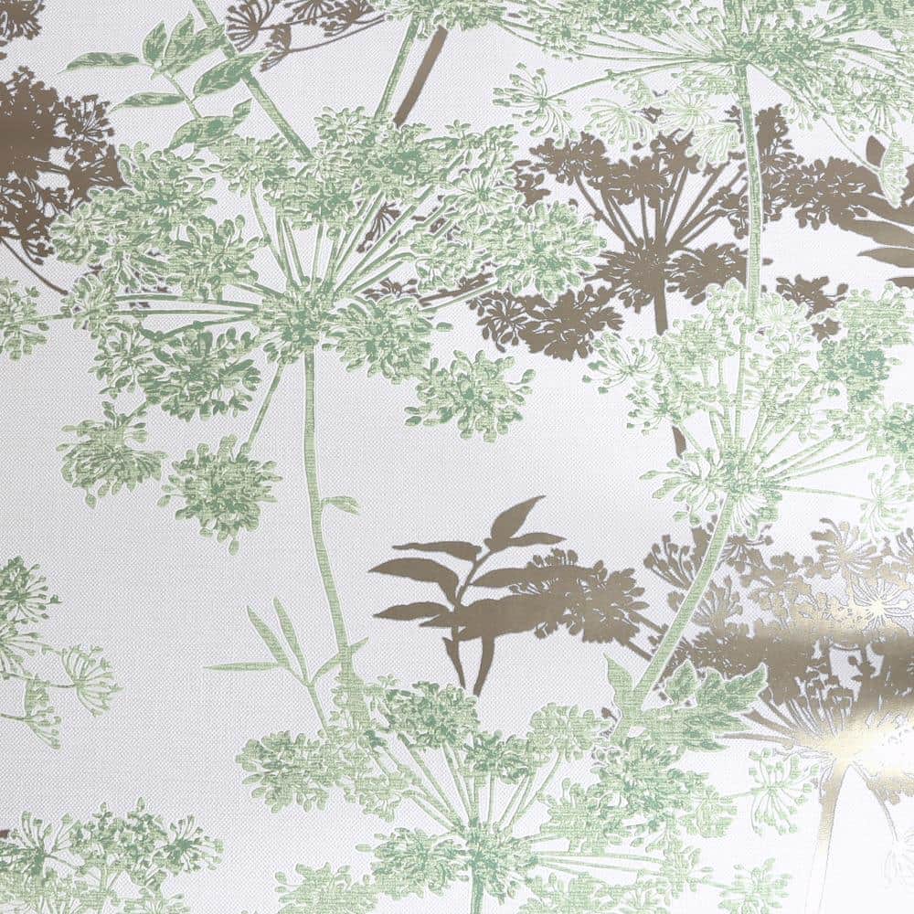 128154 - Superfresco - Superfresco Meadow Green Botanical Wallpaper - Decor Warehouse