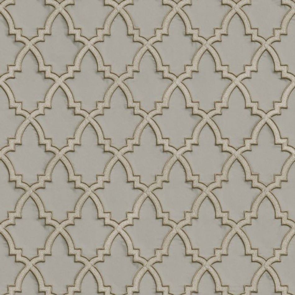 DE120024 - Decor Warehouse - Wallstitch Moroccan Trellis Dark Grey & Silver Wallpaper - Decor Warehouse