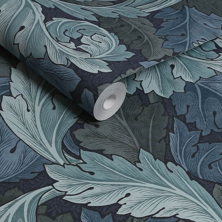 124225 - William Morris Wallpaper - William Morris At Home Acanthus Blue Wallpaper - Decor Warehouse