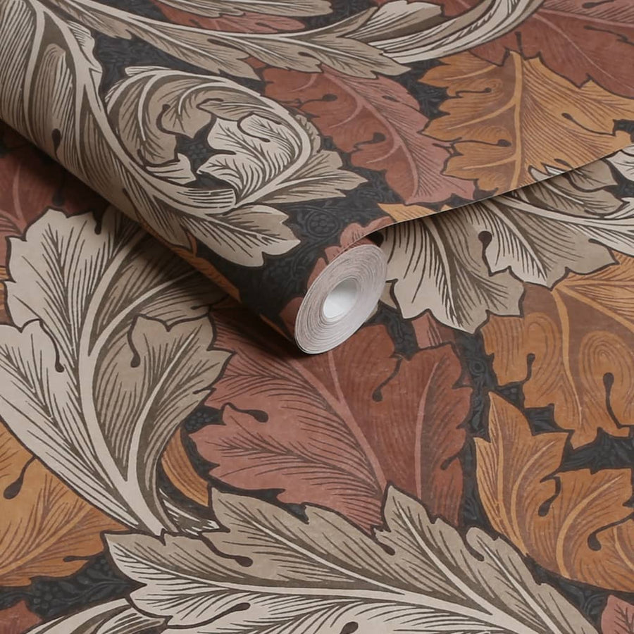 124224 - William Morris Wallpaper - William Morris At Home Acanthus Burnt Orange Wallpaper - Decor Warehouse