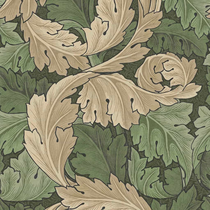 124227 - William Morris Wallpaper - William Morris At Home Acanthus Green Wallpaper - Decor Warehouse