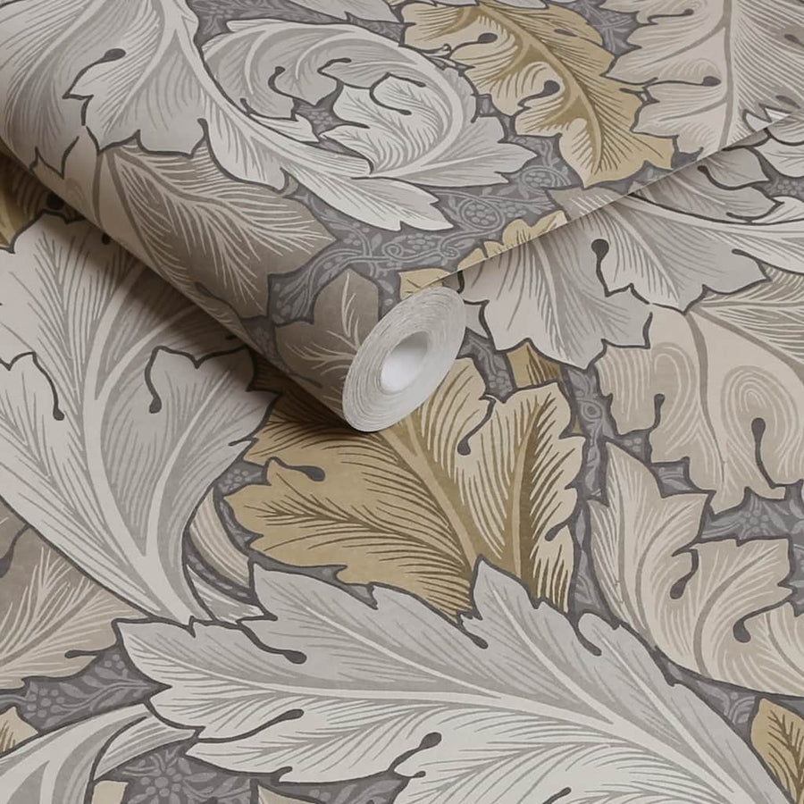 124226 - William Morris Wallpaper - William Morris At Home Acanthus Neutral Wallpaper - Decor Warehouse