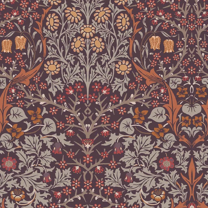 124249 - William Morris Wallpaper - William Morris At Home Blackthorn Plum Wallpaper - Decor Warehouse