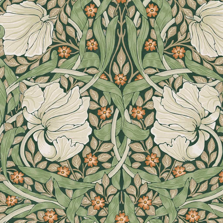 124242 - William Morris Wallpaper - William Morris At Home Pimpernel Green Wallpaper - Decor Warehouse