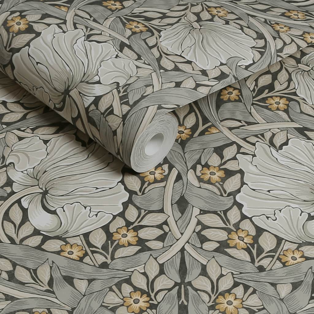 124240 - William Morris Wallpaper - William Morris At Home Pimpernel Grey Wallpaper - Decor Warehouse