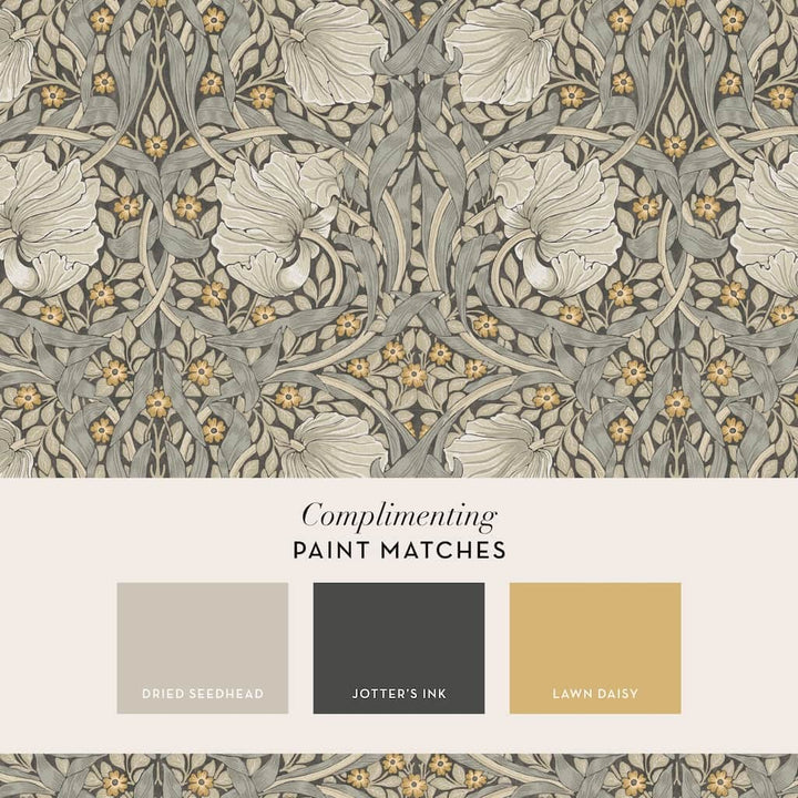 124240 - William Morris Wallpaper - William Morris At Home Pimpernel Grey Wallpaper - Decor Warehouse