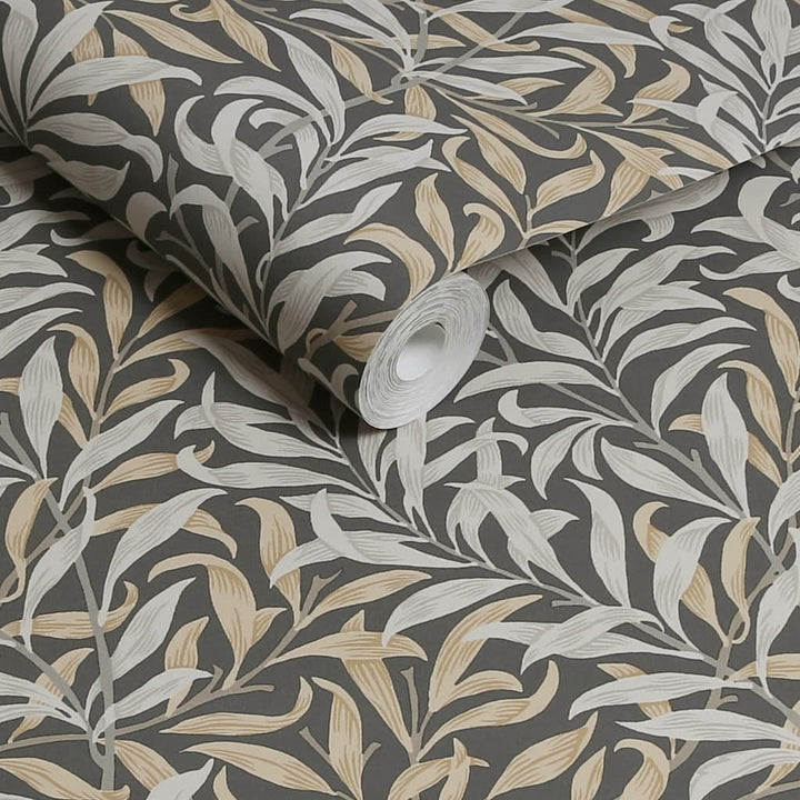 124244 - William Morris Wallpaper - William Morris At Home Willow Bough Charcoal Wallpaper - Decor Warehouse