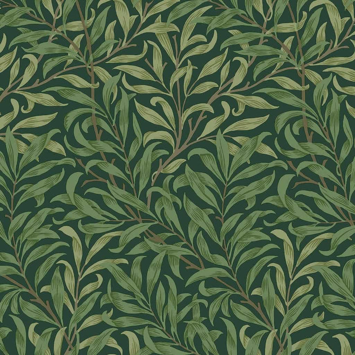 124247 - William Morris Wallpaper - William Morris At Home Willow Bough Green Wallpaper - Decor Warehouse