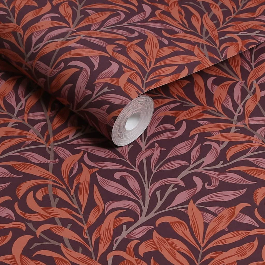 124243 - William Morris Wallpaper - William Morris At Home Willow Bough Plum Wallpaper - Decor Warehouse