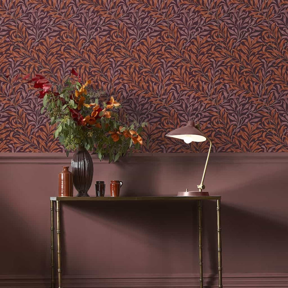 124243 - William Morris Wallpaper - William Morris At Home Willow Bough Plum Wallpaper - Decor Warehouse