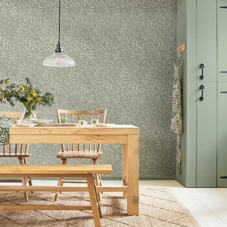 124248 - William Morris Wallpaper - William Morris At Home Willow Bough Sage Wallpaper - Decor Warehouse