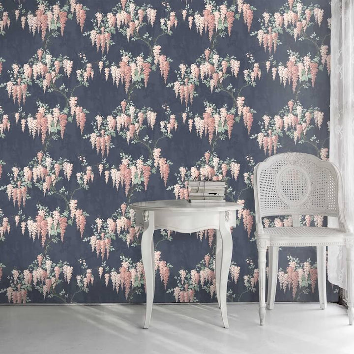 WM-223-1-Woodchip & Magnolia-Wisteria Midnight Mint Wallpaper-Decor Warehouse